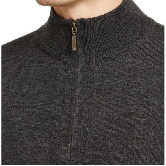 Club Room Men's Regular-Fit 14-Zip Merino Wool Blend Sweater - Picture 3 of 5